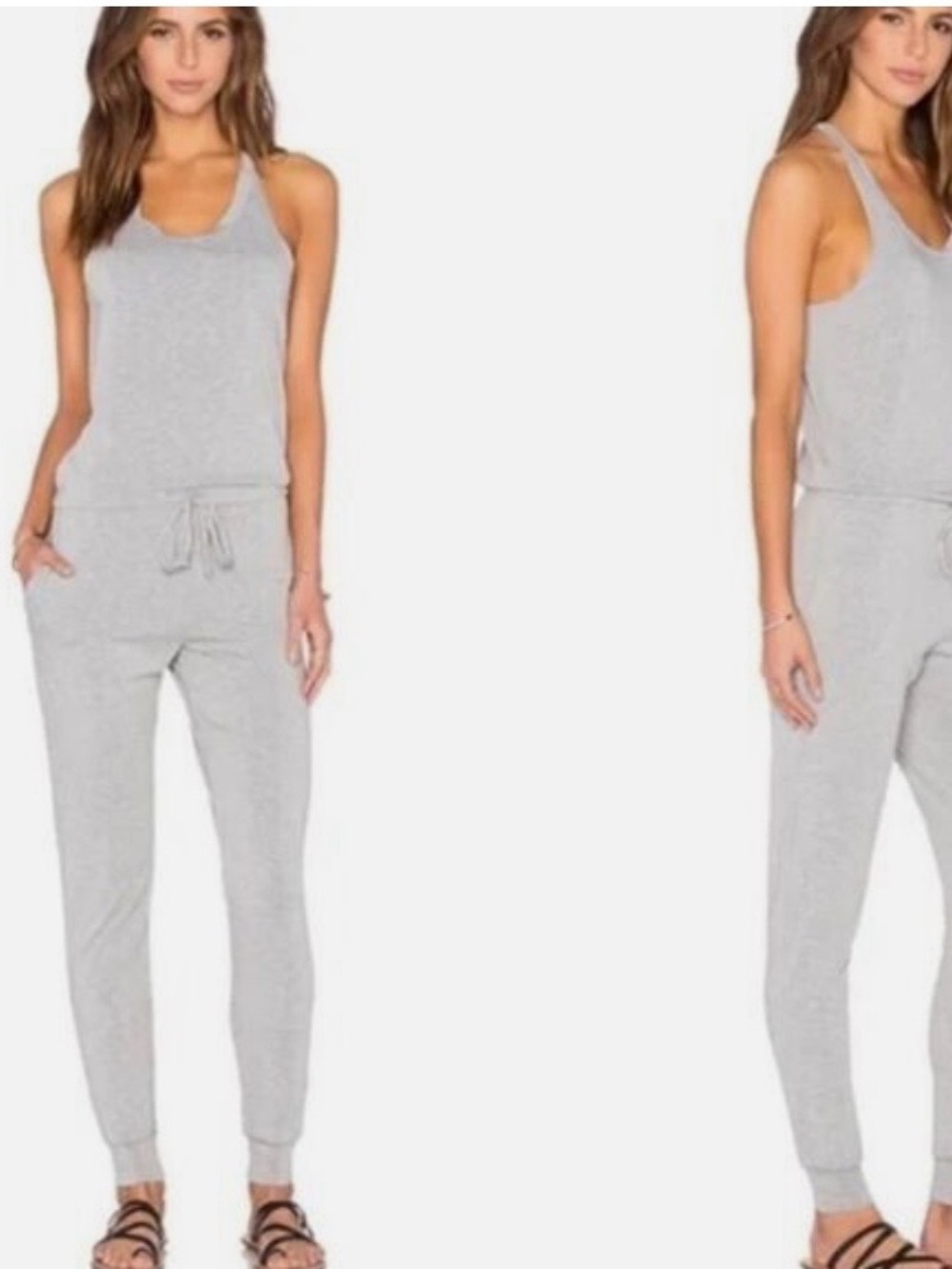 Spiritual Gangster Racerback Heather Gray Jumpsuit